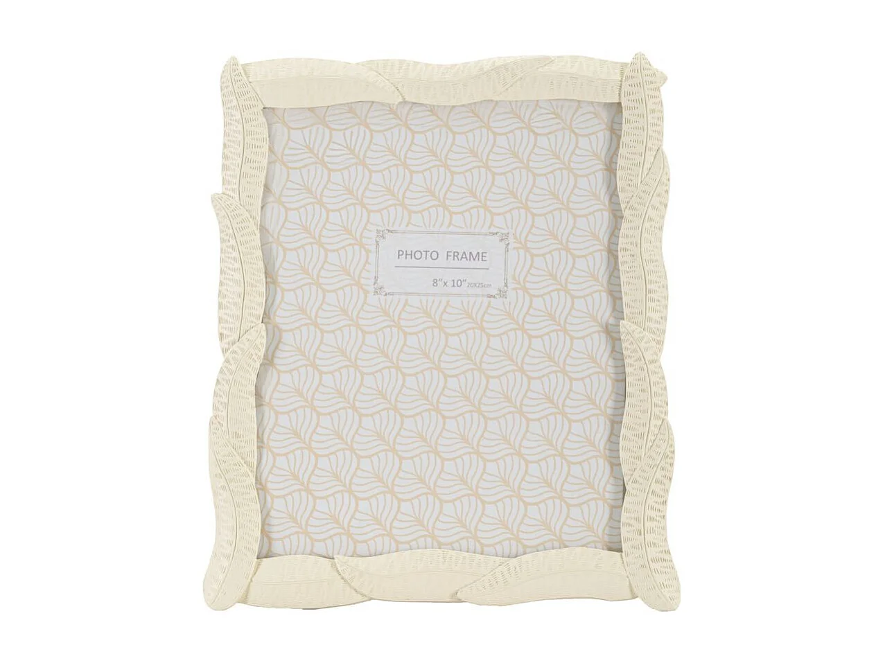 Cadre Photo Déco Feuilles "Snake" 20x25cm Crème