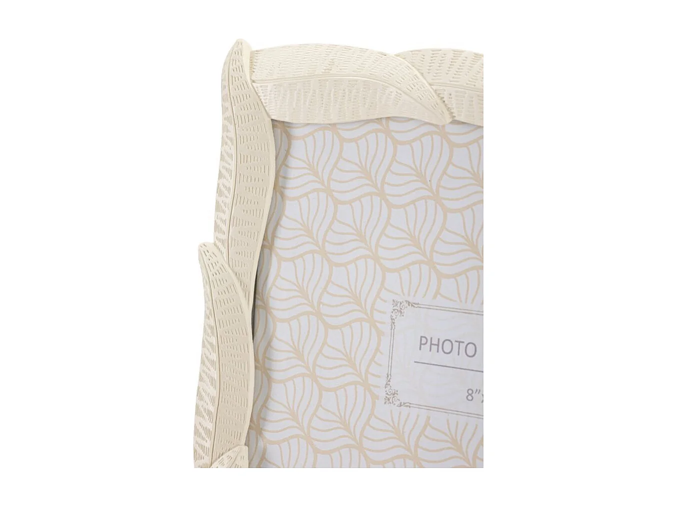 Cadre Photo Déco Feuilles "Snake" 20x25cm Crème