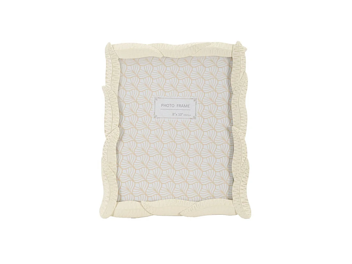 Beige harslijst met bladeren 25x2x30 cm