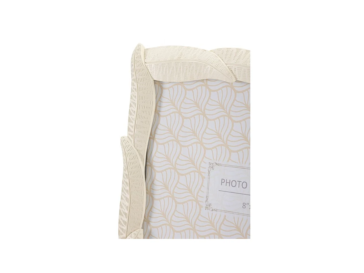 Beige harslijst met bladeren 25x2x30 cm