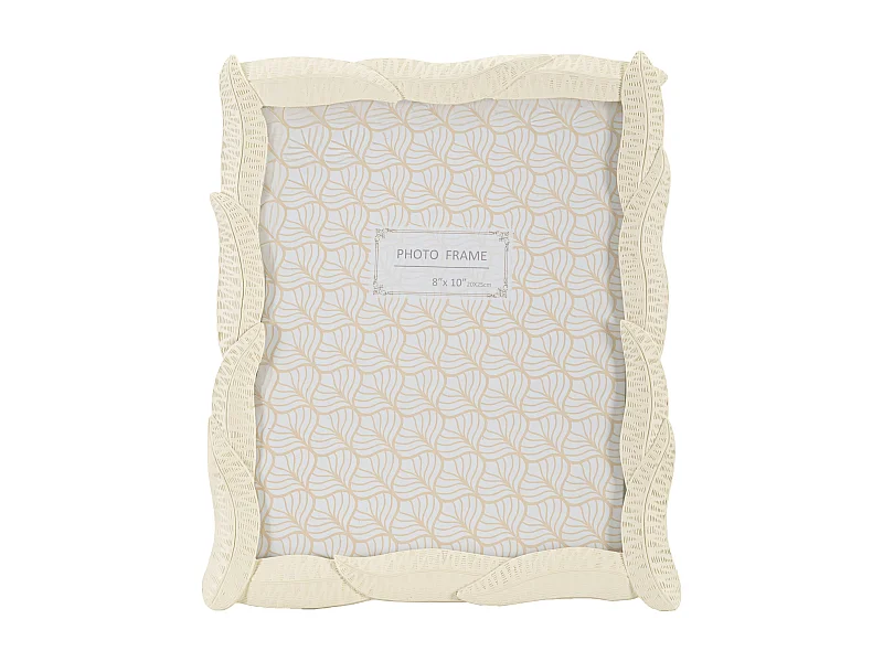 Cadre Photo Déco Feuilles "Snake" 20x25cm Crème