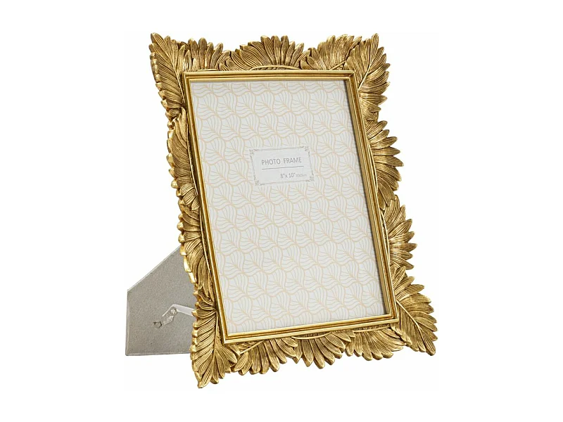 Cornice in resina dorata con foglie cm 28,5x3x34