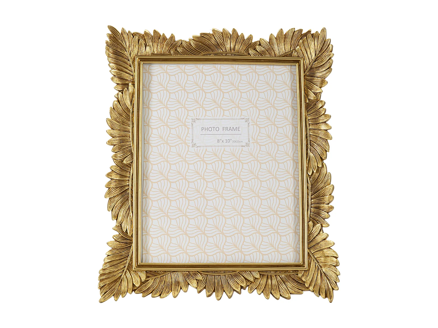 Cornice in resina dorata con foglie cm 28,5x3x34