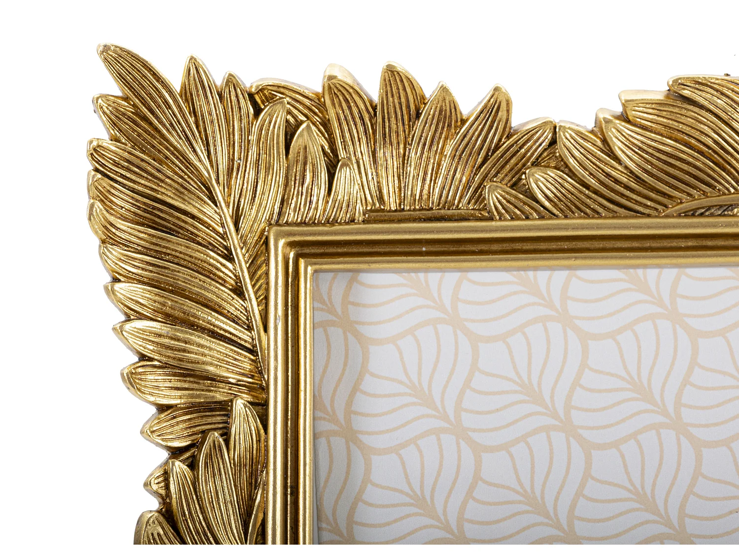 Cornice in resina dorata con foglie cm 28,5x3x34