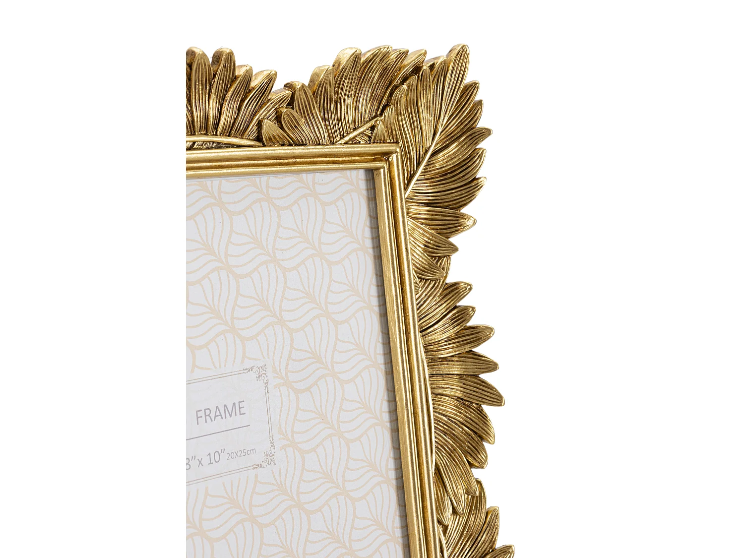 Cornice in resina dorata con foglie cm 28,5x3x34