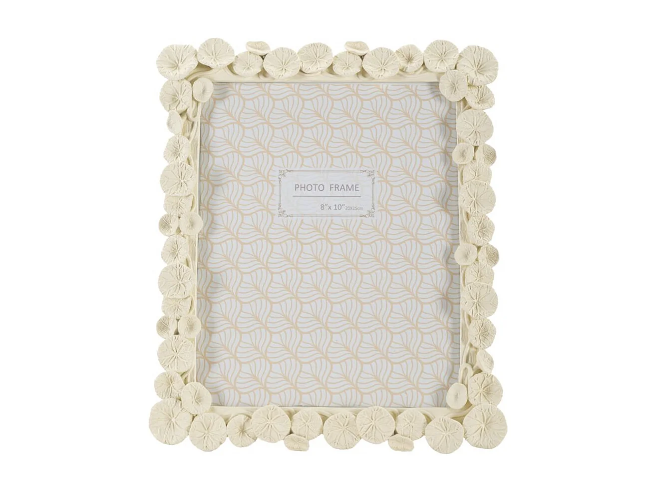 Beige harslijst met lotusbladeren 25,8x2x31 cm