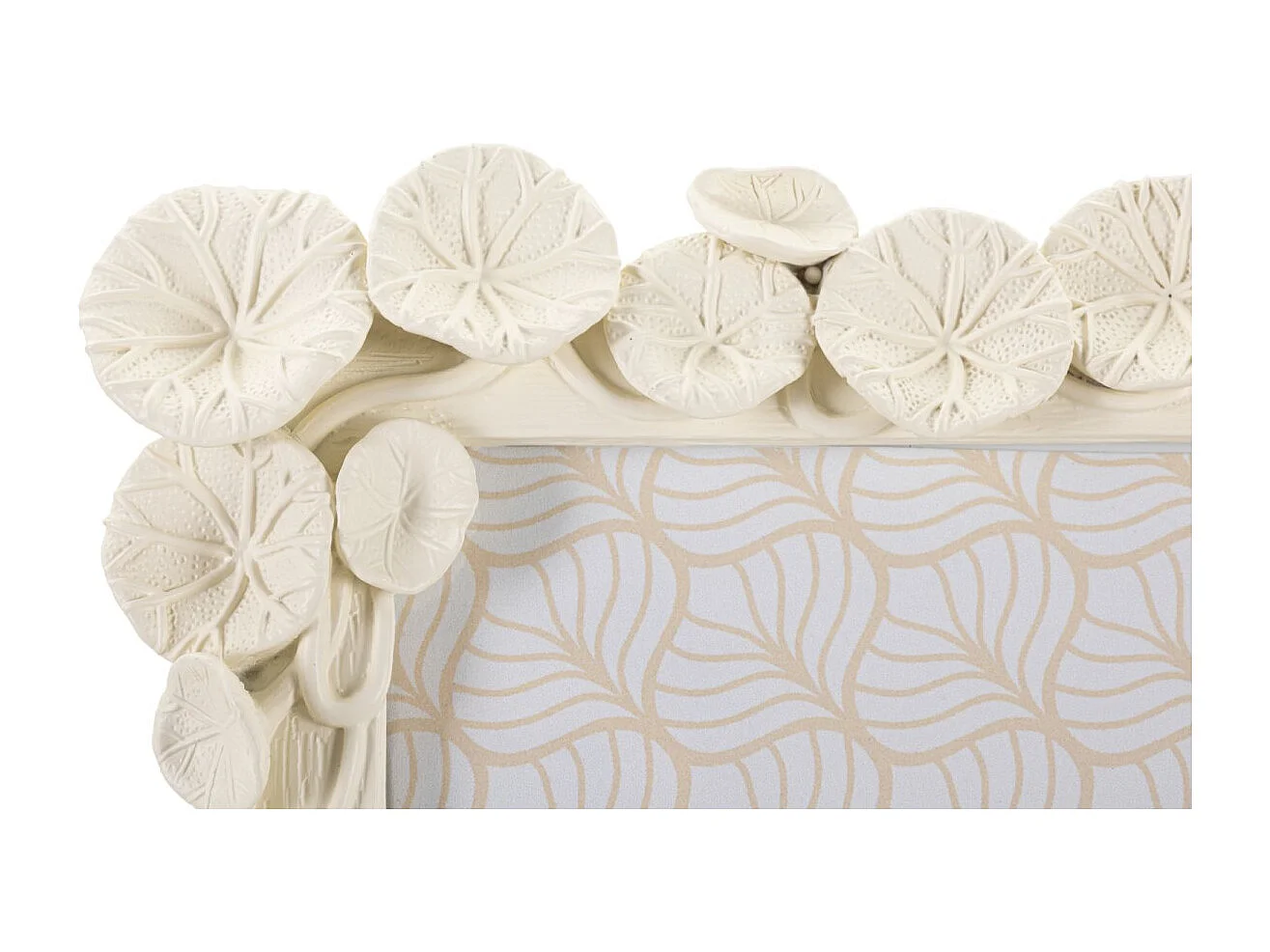 Beige harslijst met lotusbladeren 25,8x2x31 cm