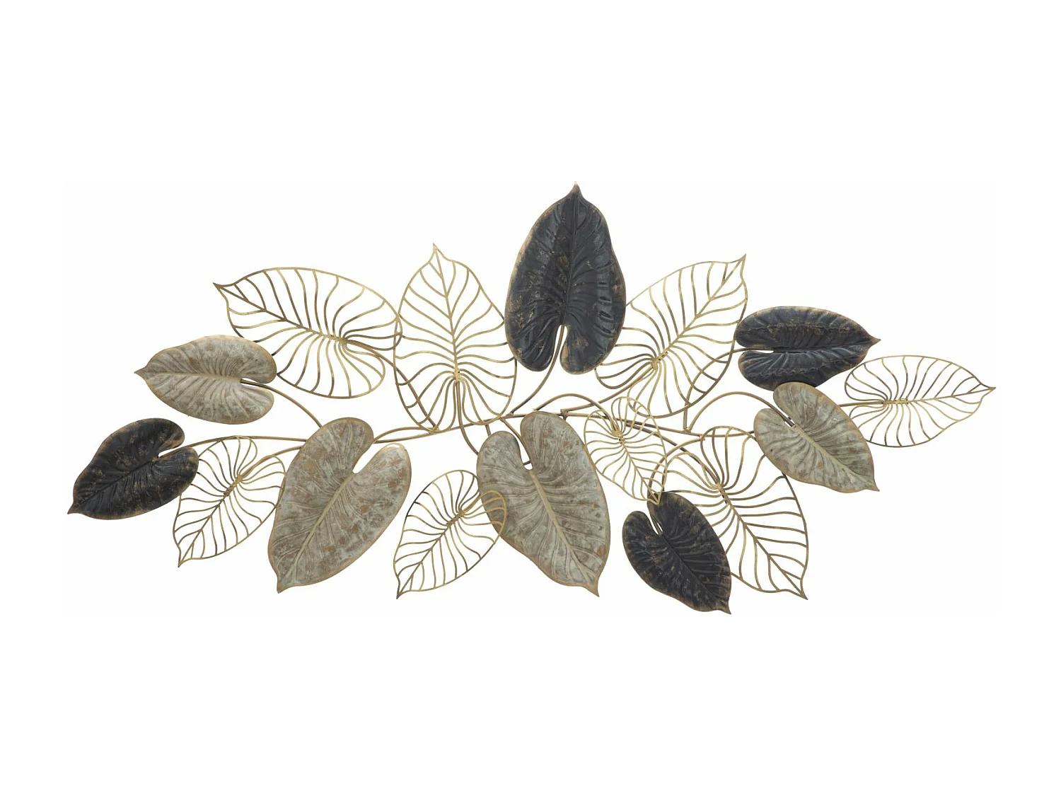 Pannello decorativo 3D in metallo multicolore cm 131x4,5x61