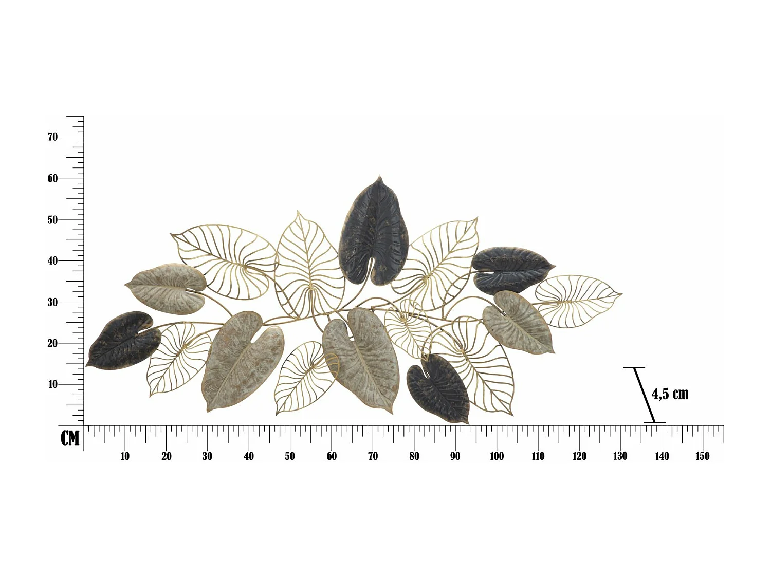 Décoration Murale en Métal "Century" 131cm Multicolore