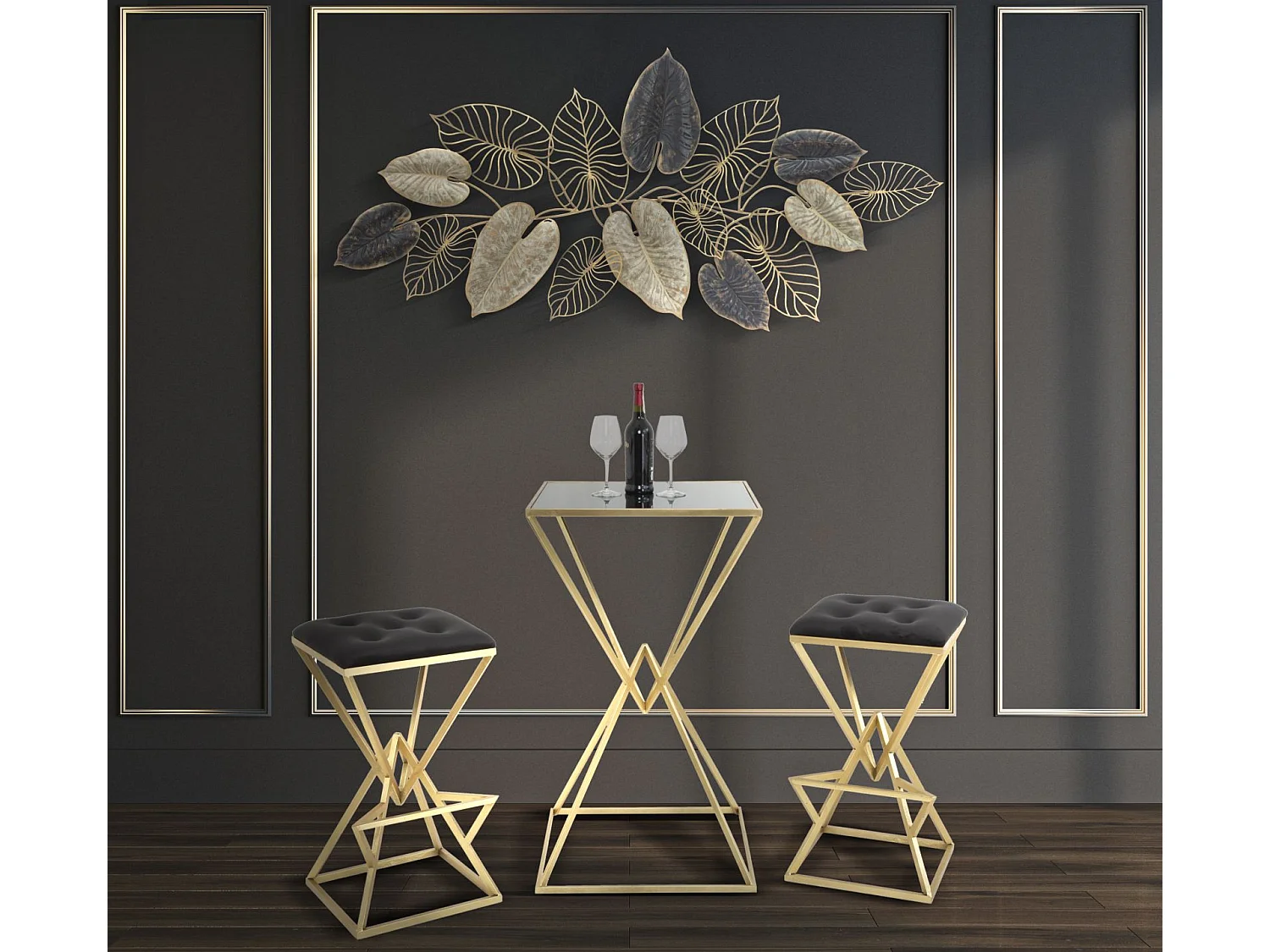 Décoration Murale en Métal "Century" 131cm Multicolore