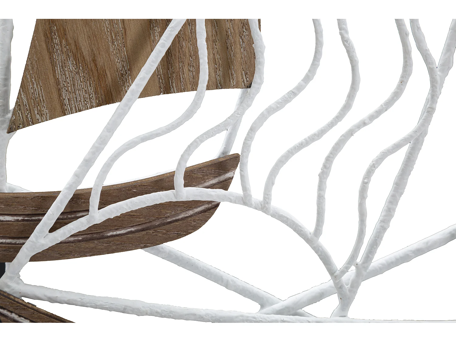 Pannello decorativo 3D in metallo bianco barche cm 89,5x3,8x57,8