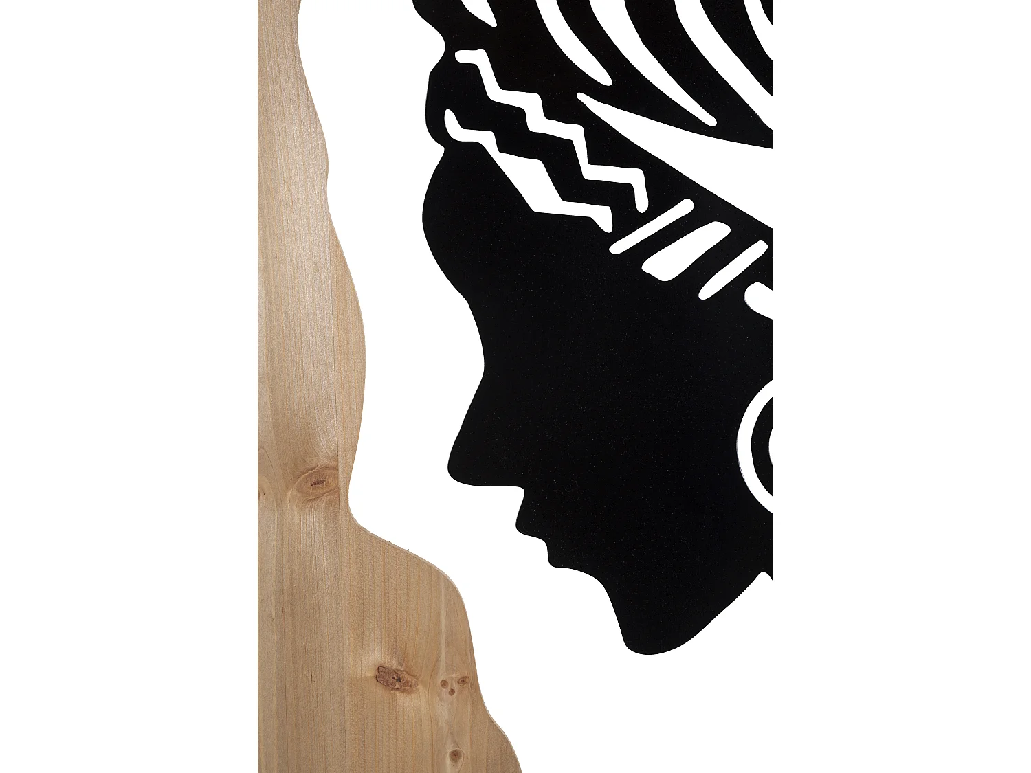 Pannello decorativo 3D in metallo nero profilo cm 53x2x80