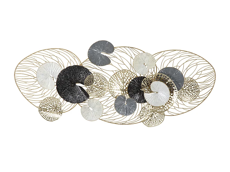 Pannello decorativo 3D in metallo multicolore cm 124,5x9,5x55