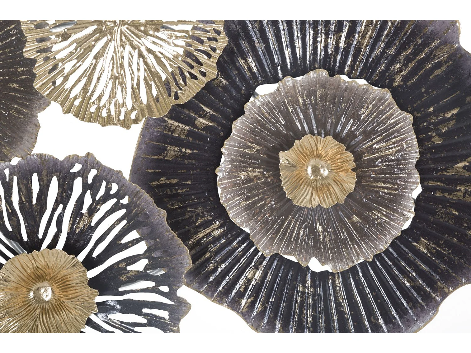 Pannello decorativo 3D in metallo multicolore cm 96,5x5,7x51