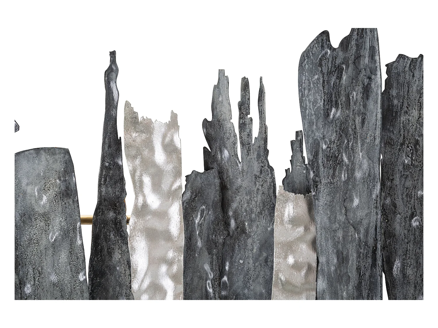 Pannello decorativo 3D astratto in metallo multicolore cm 122,6x6,4x63