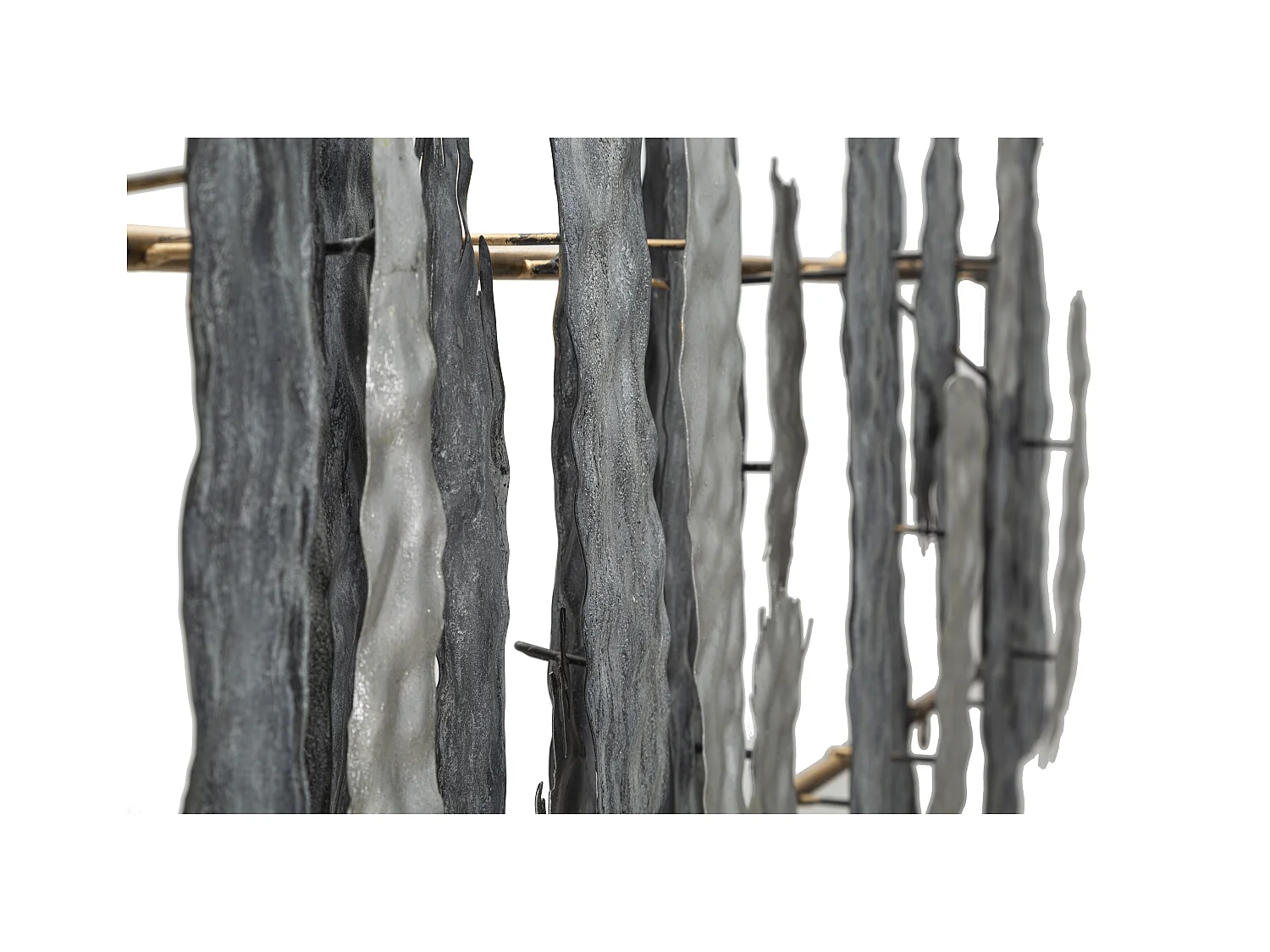 Pannello decorativo 3D astratto in metallo multicolore cm 122,6x6,4x63