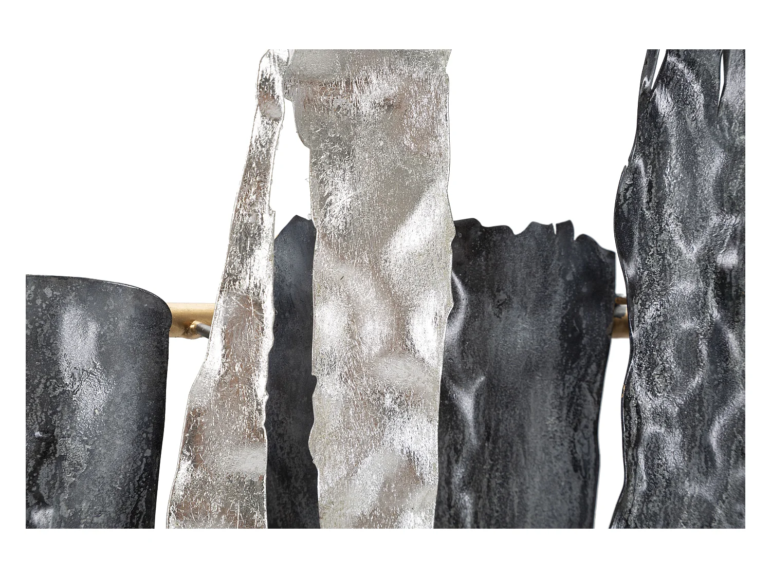 Pannello decorativo 3D astratto in metallo multicolore cm 122,6x6,4x63