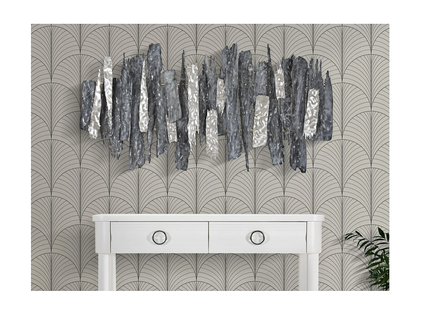 Décoration Murale en Métal "Sculpt" 122cm Multicolore