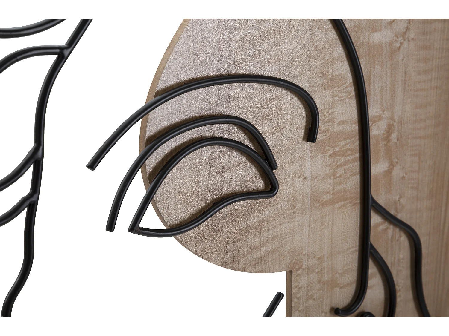 Décoration Murale Encadrée "David Face" 80cm Naturel & Noir