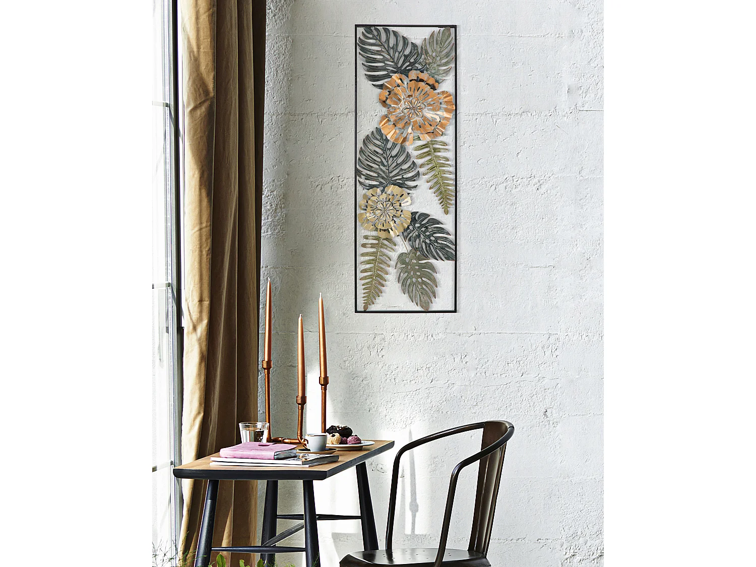 Décoration Murale Encadrée en Métal "Too" 88cm Multicolore