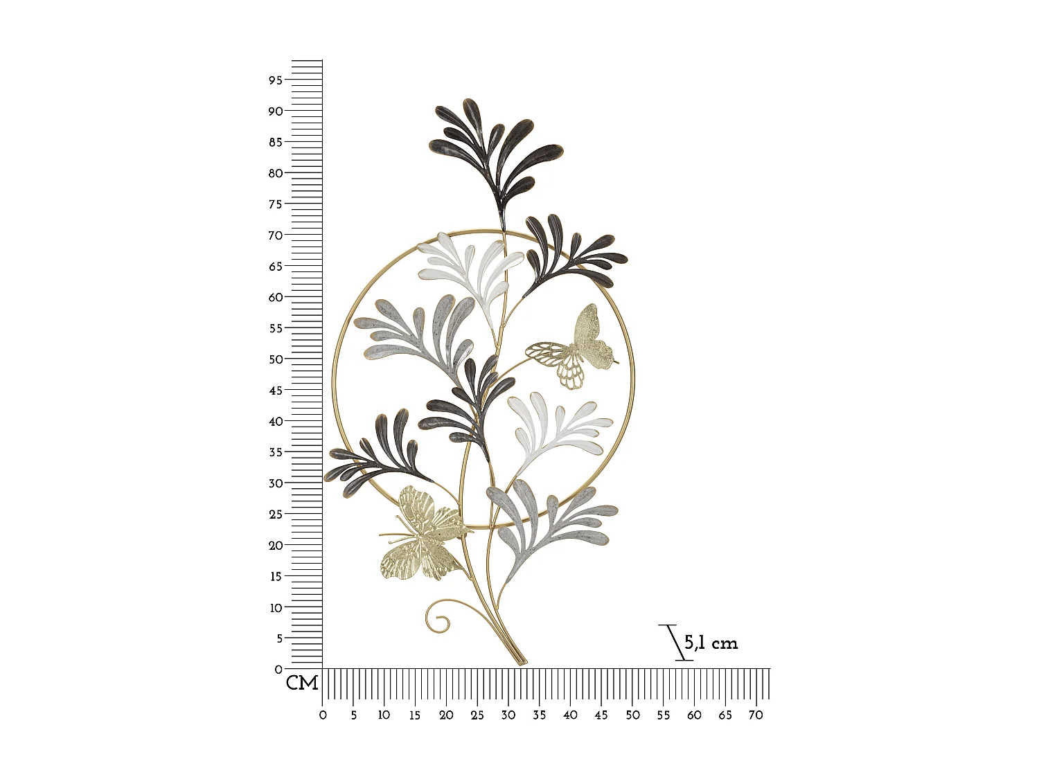 Décoration Murale Encadrée en Métal "Lixy" 92cm Multicolore