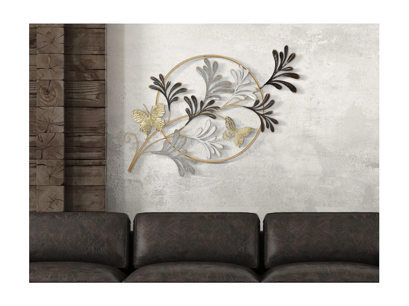 Décoration Murale Encadrée en Métal "Lixy" 92cm Multicolore