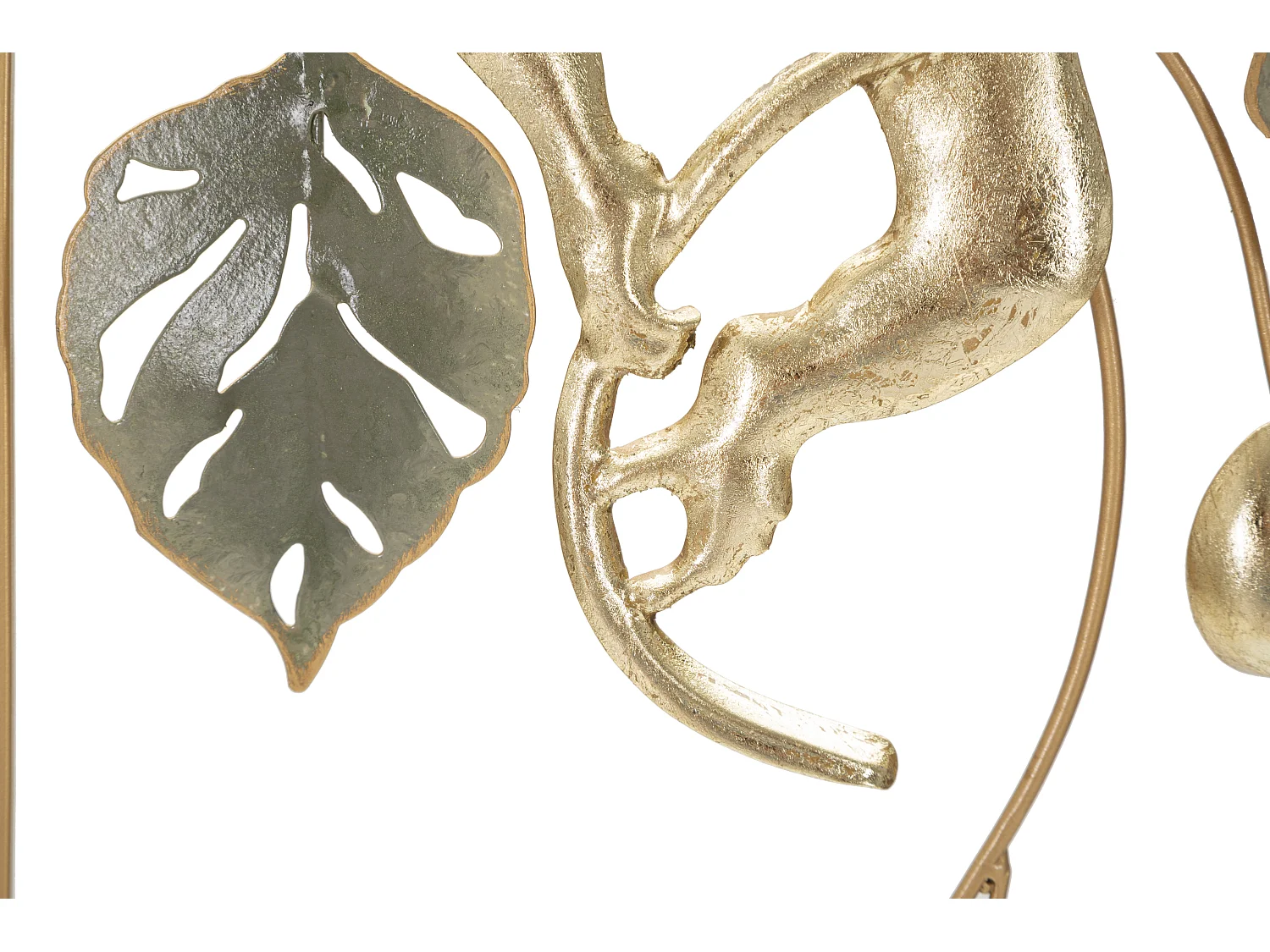 Décoration Murale Encadrée en Métal "Monkey" 74cm Or & Vert