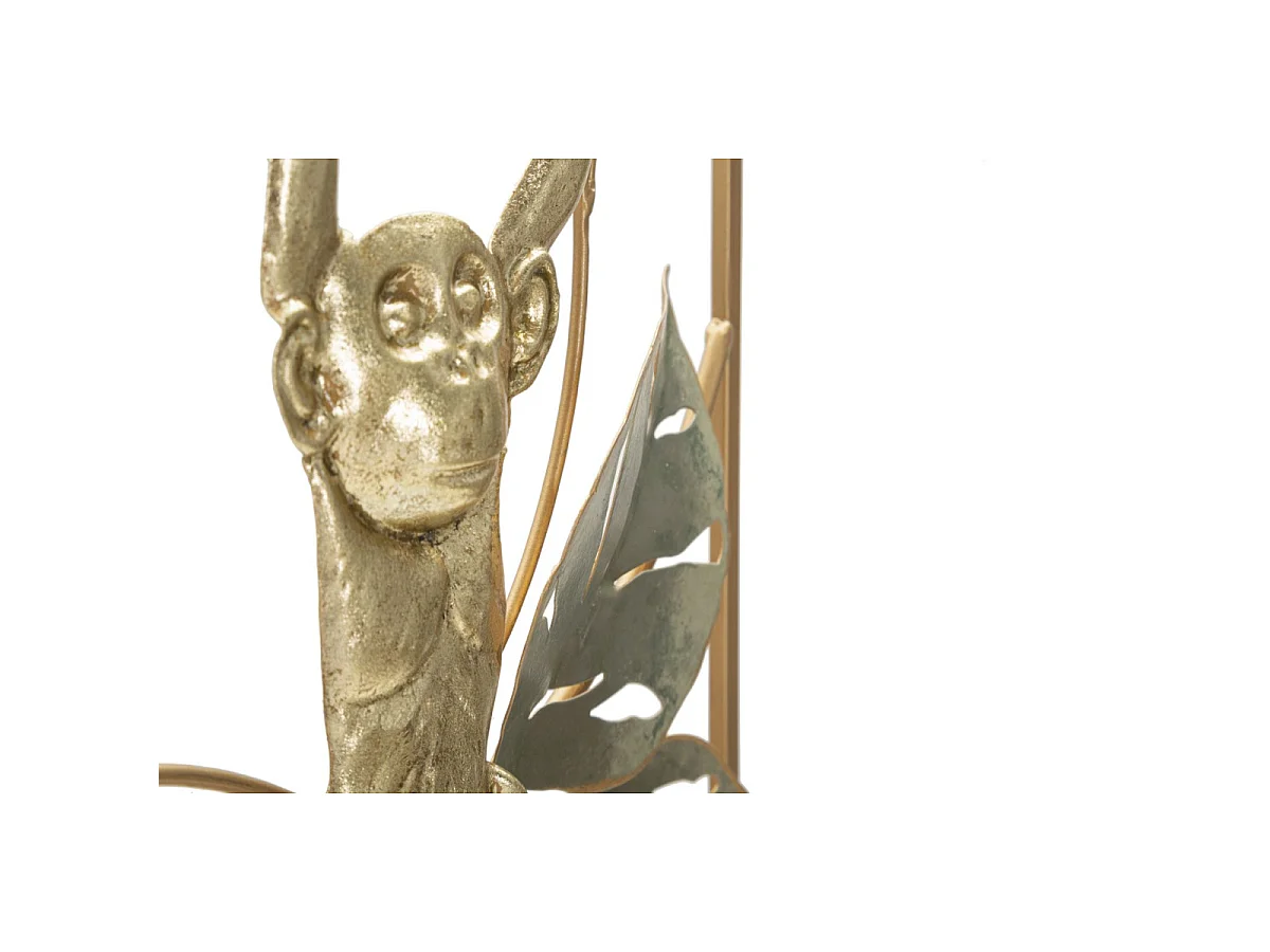 3D-Dekopaneel Affe aus Metall goldfarben 28,6x3,8x74,3 cm