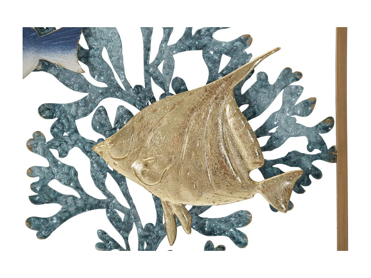 Déco Murale Encadrée en Métal "Fish" 50cm Multicolore