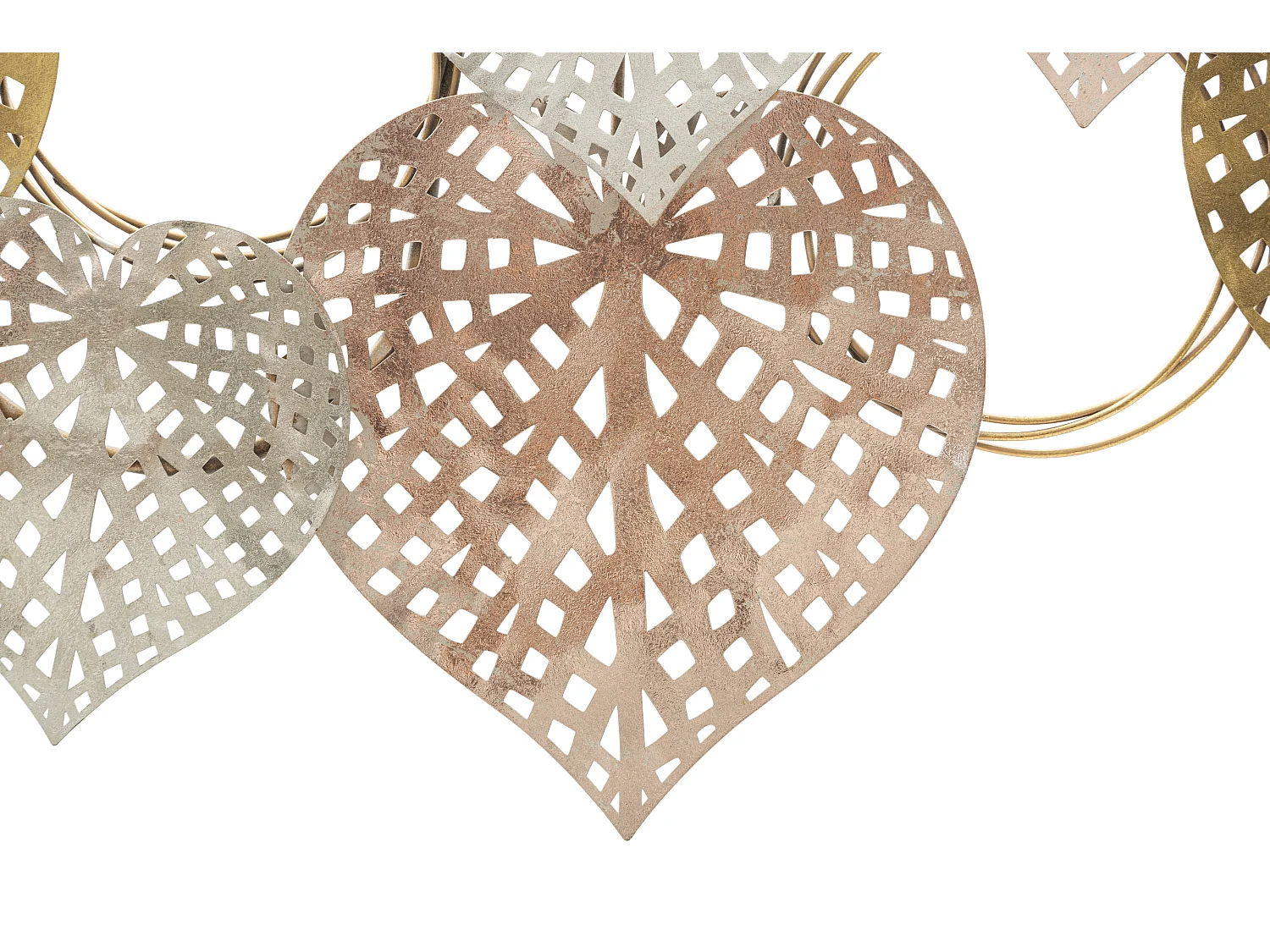 Décoration Murale en Métal "Hearts" 91cm Multicolore