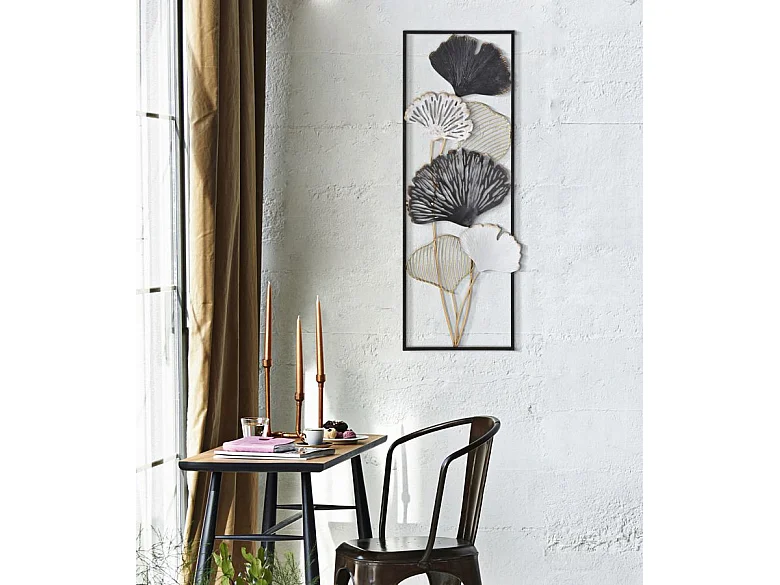 Décoration Murale Encadrée en Métal "Ory" 90cm Multicolore