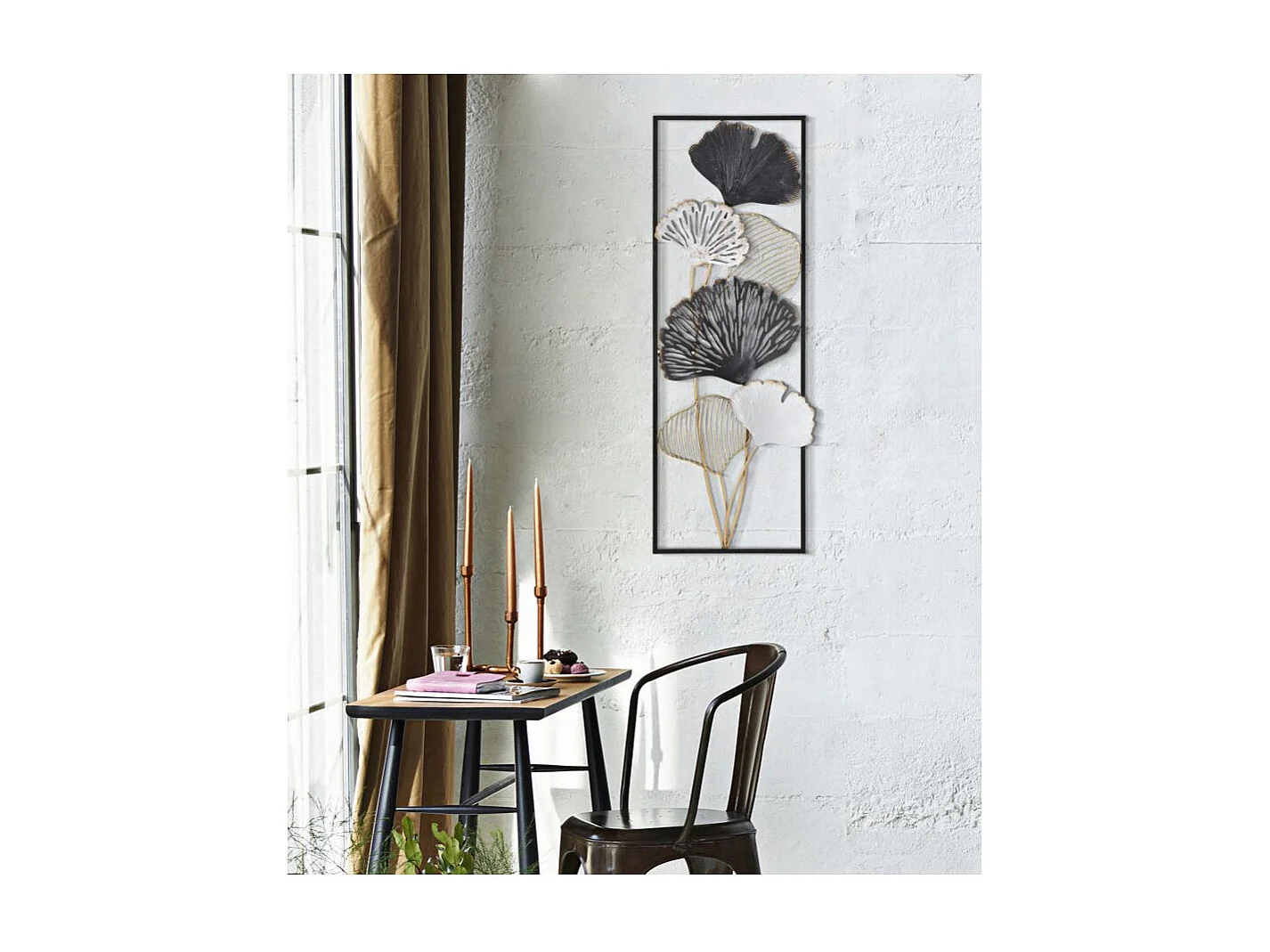 Décoration Murale Encadrée en Métal "Ory" 90cm Multicolore