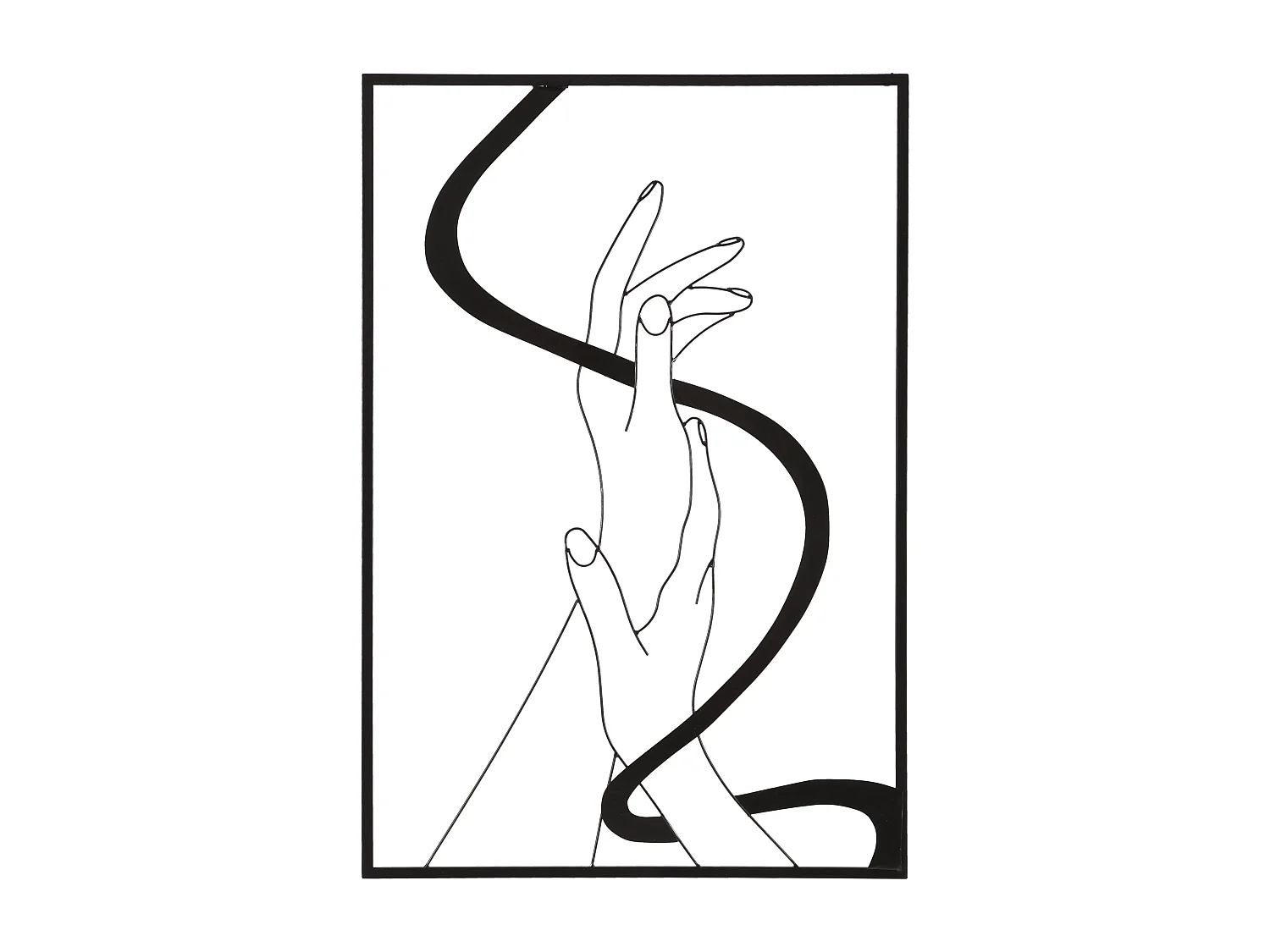 Panneau décoratif 3D en métal noir mani cm 60x1x90