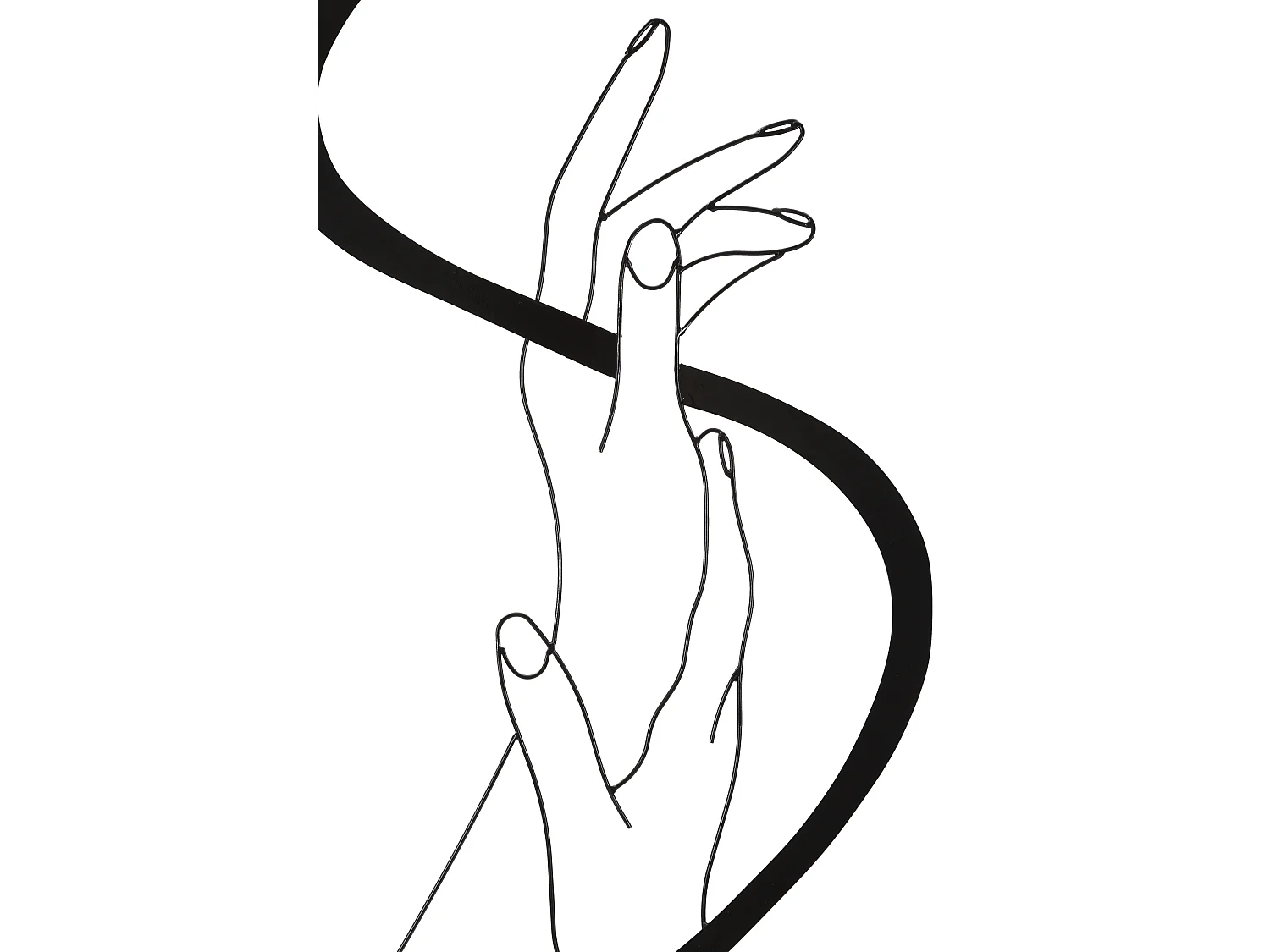 Panneau décoratif 3D en métal noir mani cm 60x1x90