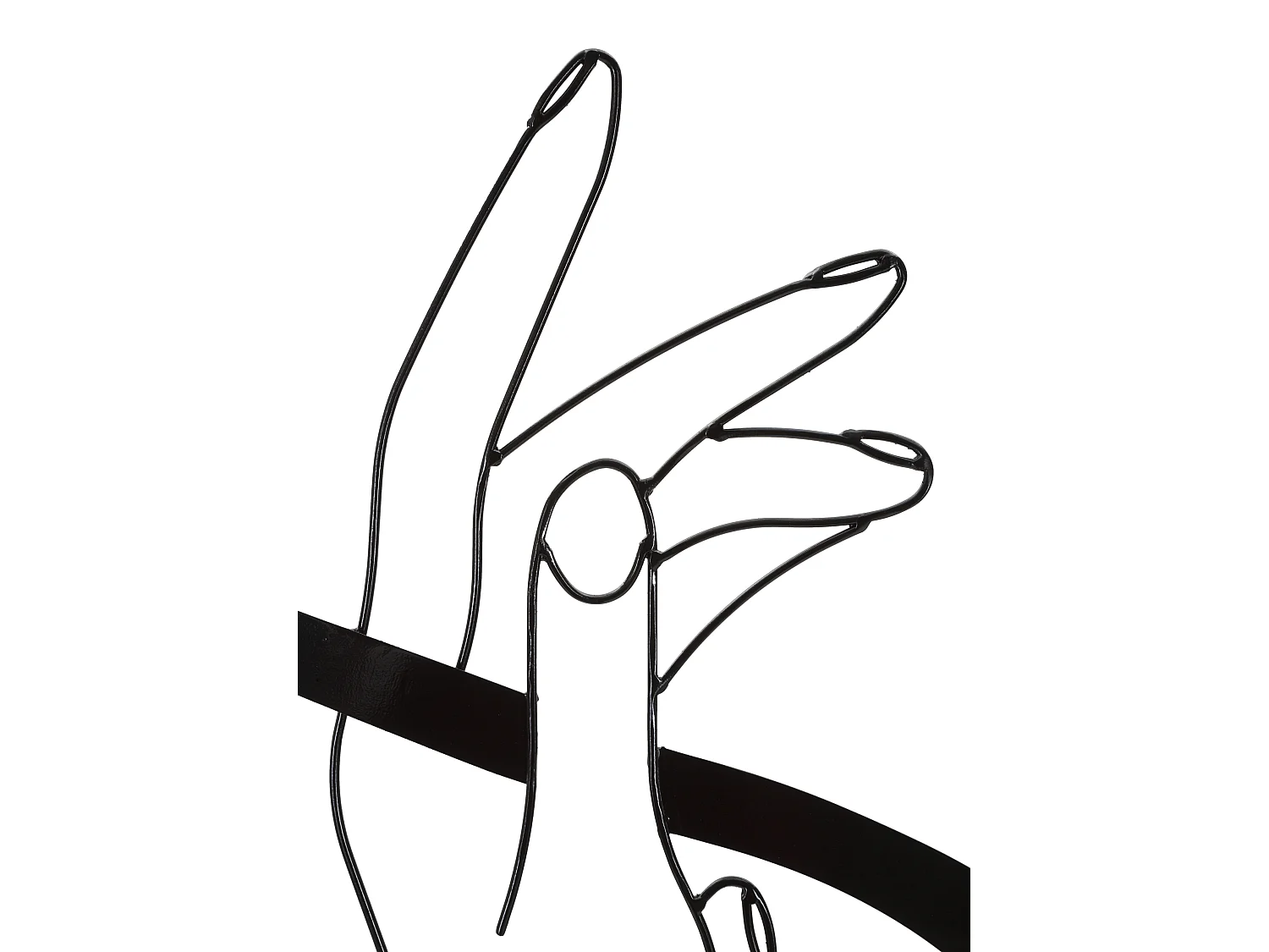 Panneau décoratif 3D en métal noir mani cm 60x1x90