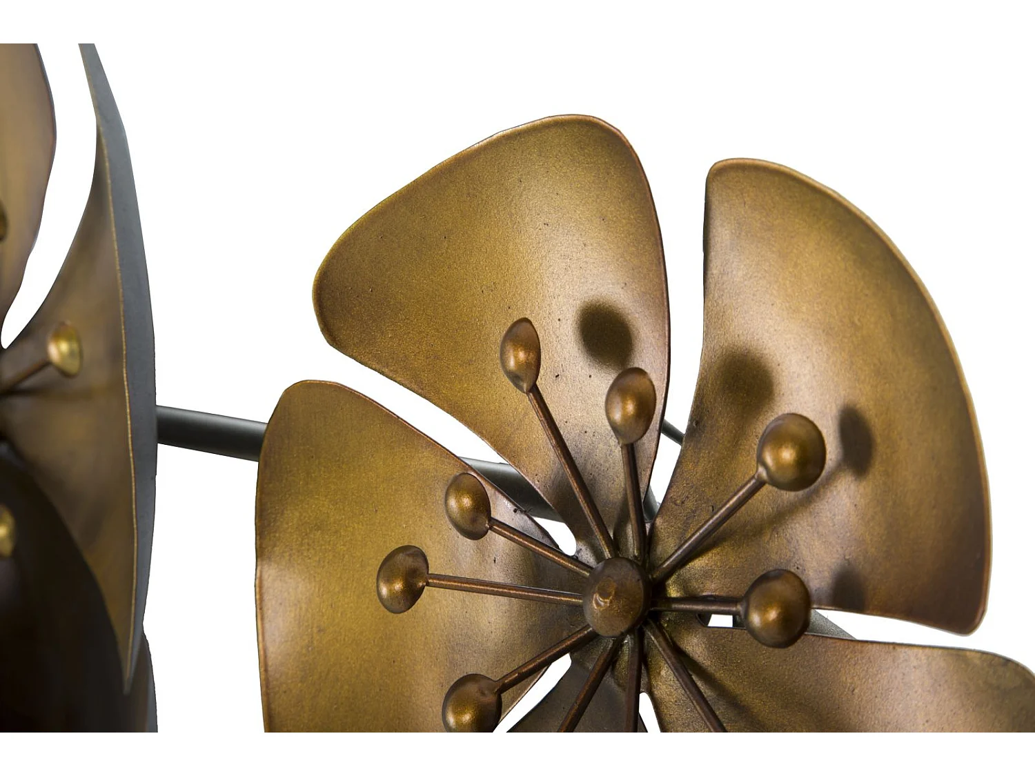 Décoration Murale en Métal "Fleur" 80cm Or