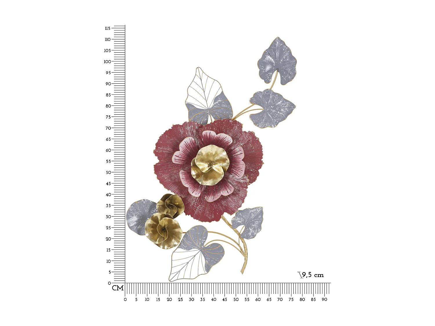 Décoration Murale en Métal "Lovi" 111cm Multicolore