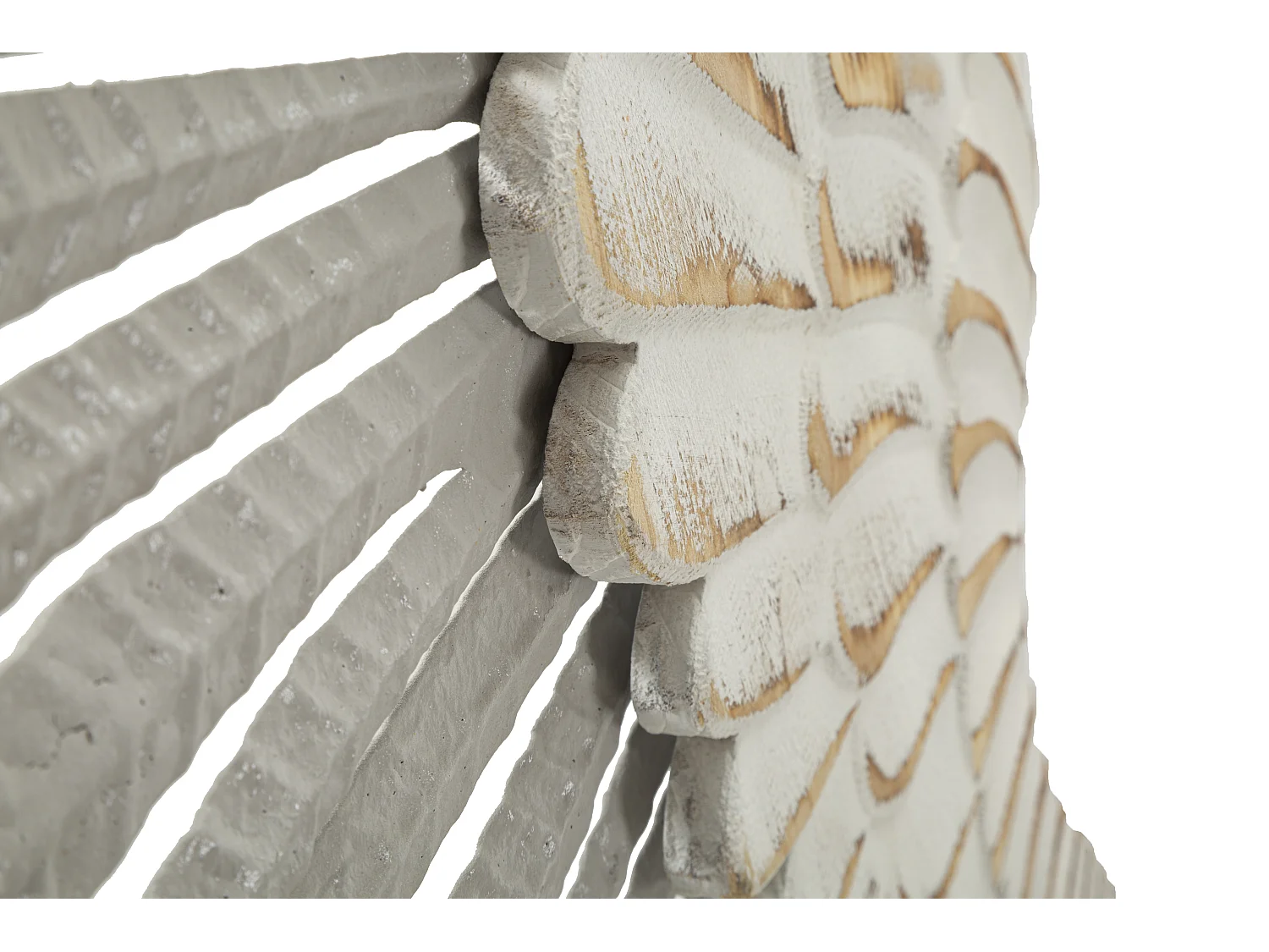 Set di 2 ali in metallo e legno bianco cm 43,8x2,5x104