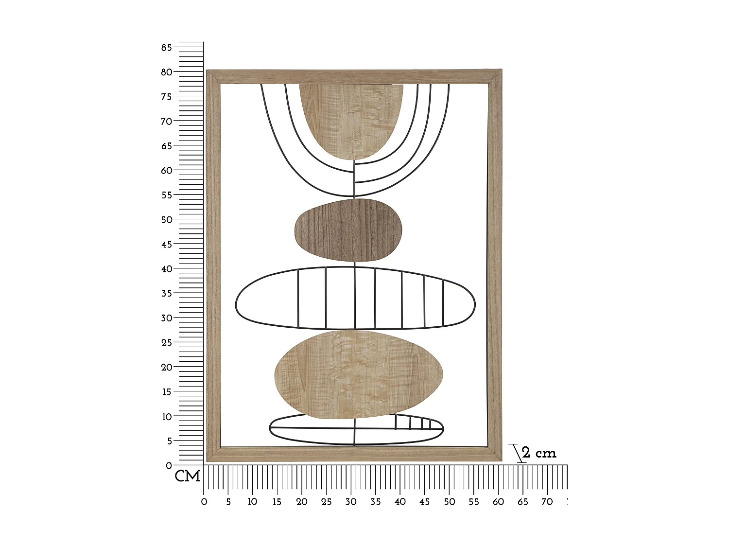 Décoration Murale Encadrée "Astroy" 80cm Naturel