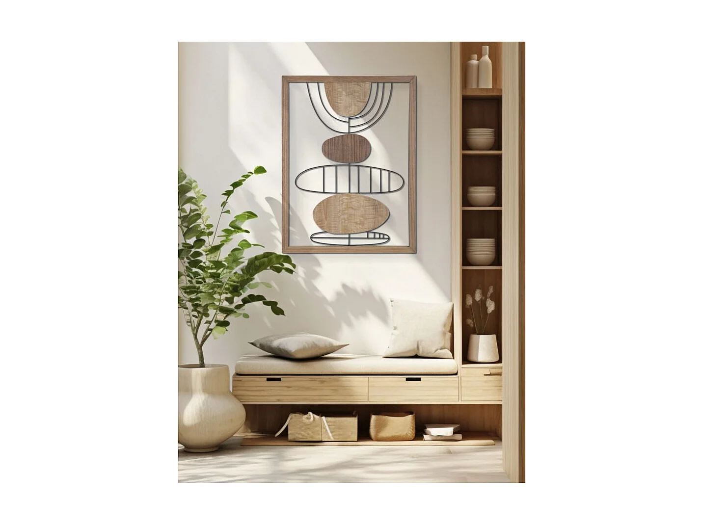 Décoration Murale Encadrée "Astroy" 80cm Naturel