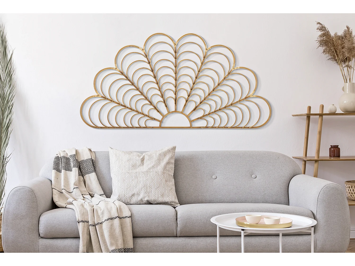 Décoration Murale en Métal "Panama" 160cm Marron