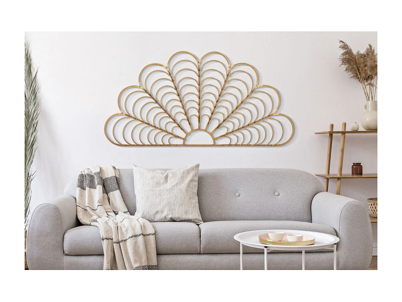 Décoration Murale en Métal "Panama" 160cm Marron