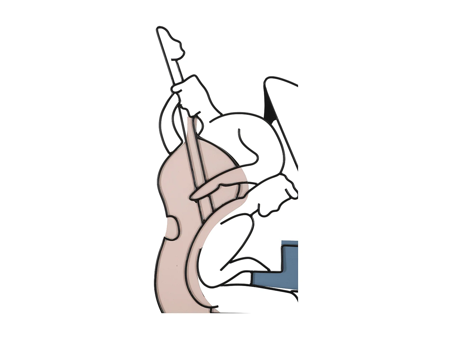 Décoration Murale en Métal "Jazz" 70cm Multicolore