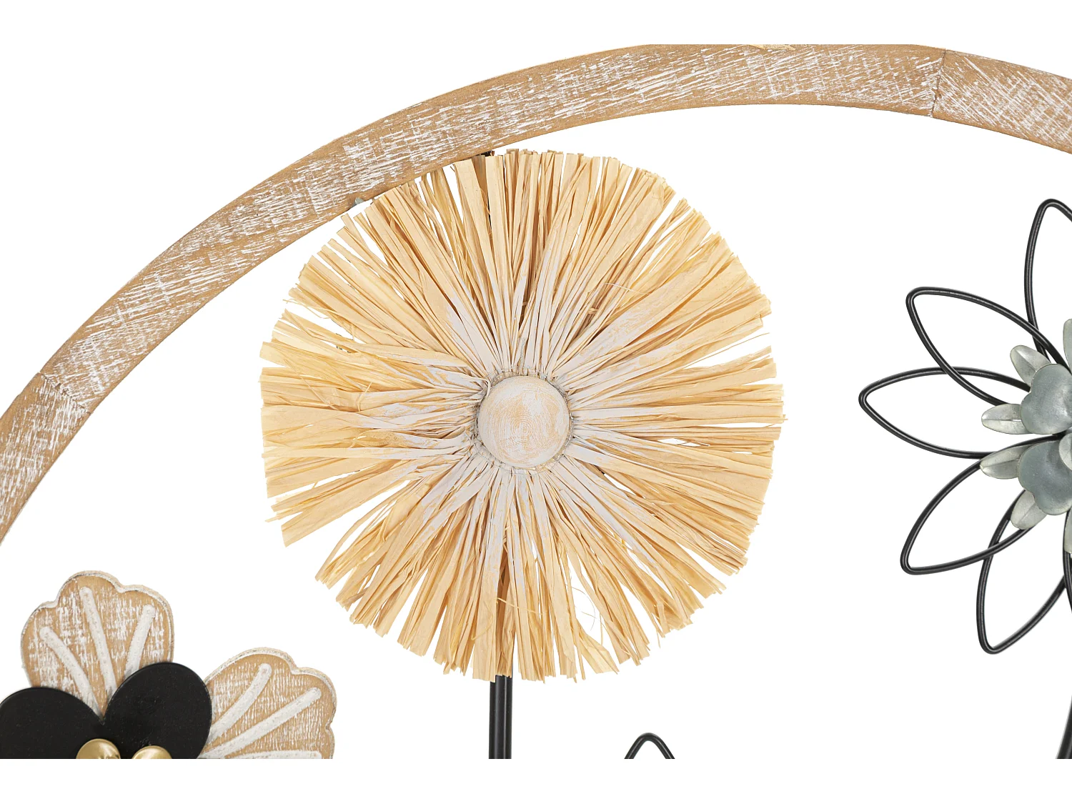 Décoration Murale Ronde Encadrée "Vasos" 50cm Multicolore