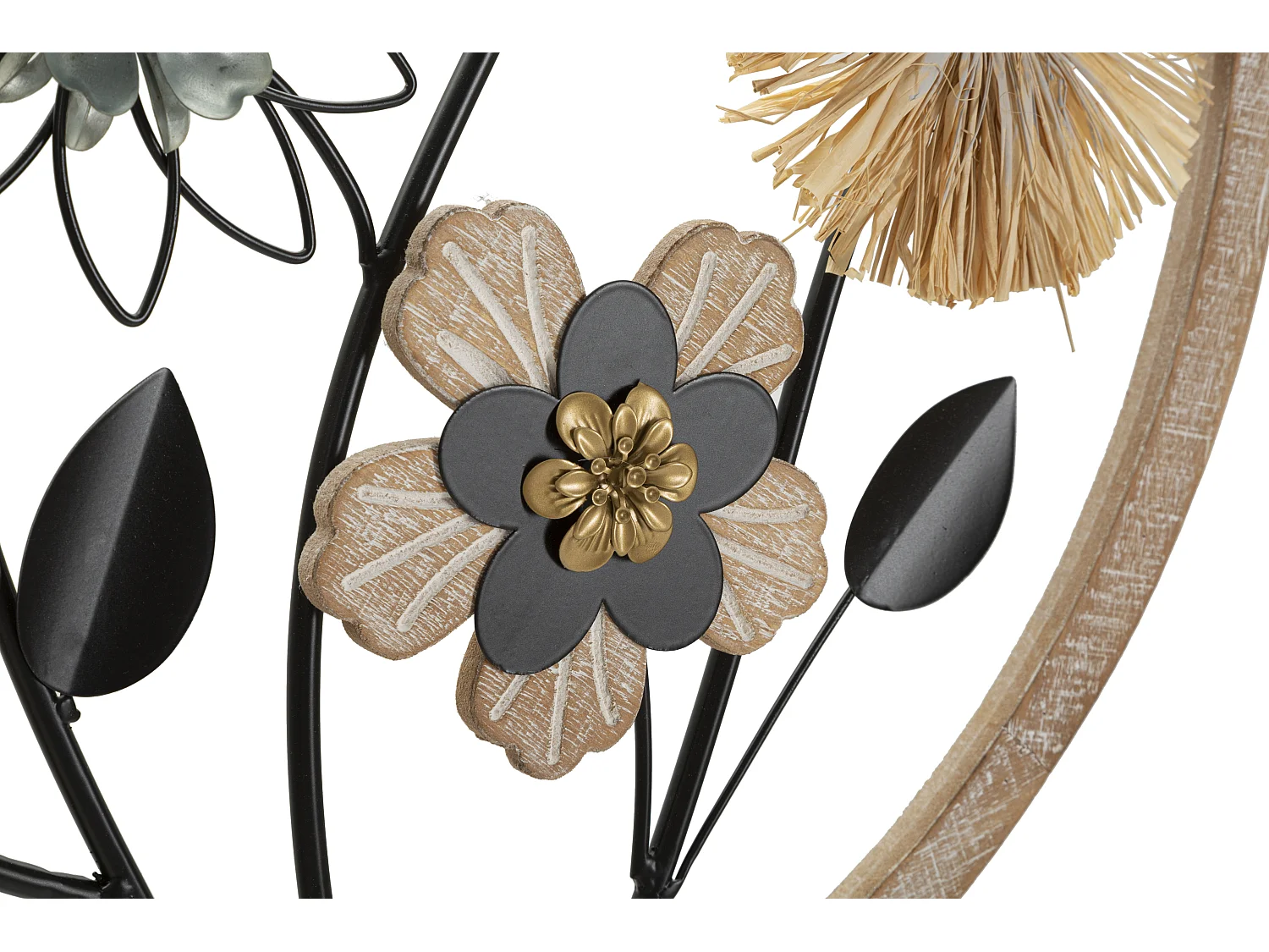 Décoration Murale Ronde Encadrée "Vasos" 50cm Multicolore