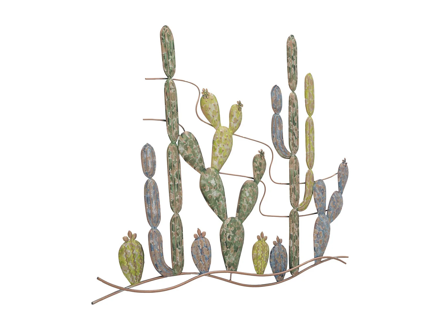 Décoration Murale en Métal "Cactus" 90cm Multicolore