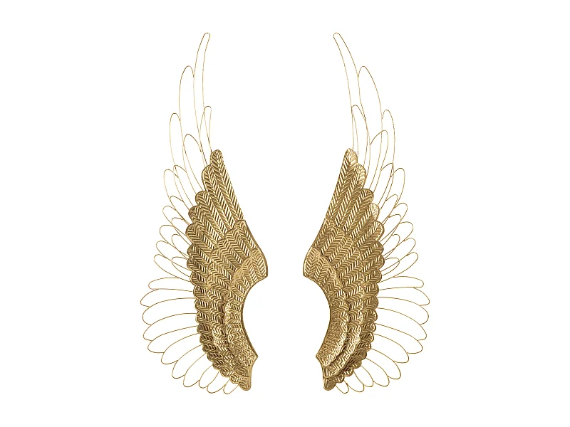 Lot de 2 Décorations Murales en Métal "Ali Plus" 105cm Or