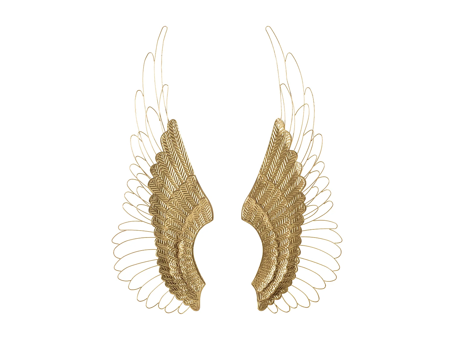 Lot de 2 Décorations Murales en Métal "Ali Plus" 105cm Or