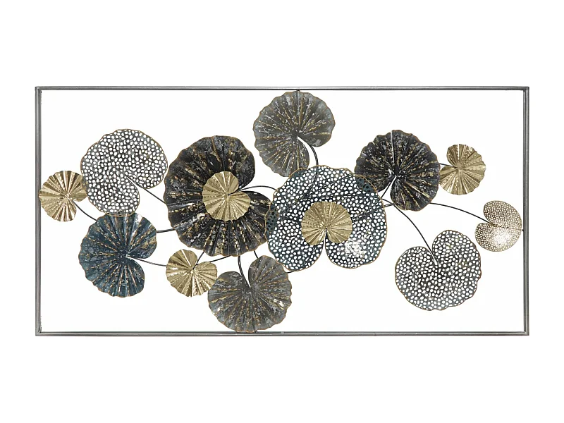 Pannello decorativo 3D in metallo multicolore cm 134,5x8x68,5