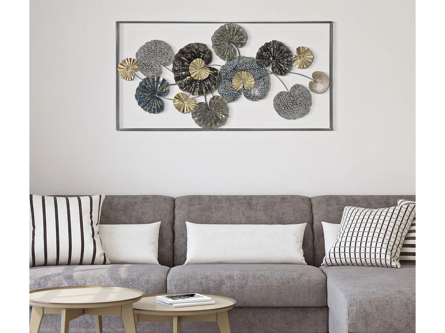 Panneau décoratif 3D en métal multicolore cm 134,5x8x68,5